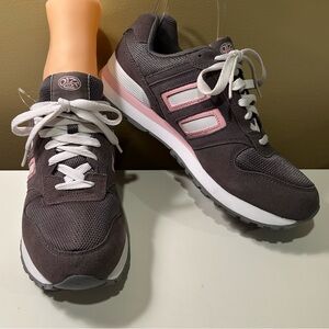 Women's Gray and Pink Sneakers